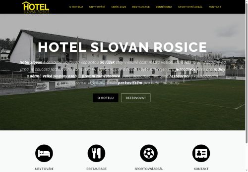 Zobrazit webové stránky FC Slovan Rosice – ubytování a restaurace
