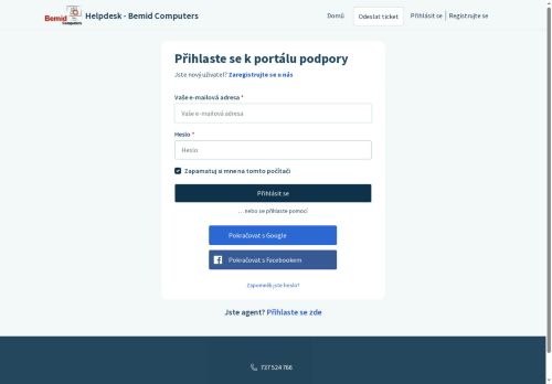 Zobrazit webové stránky Bemid Computers