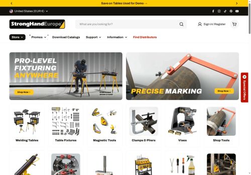 Webové stránky STRONG HAND EUROPE s.r.o., Třebíč