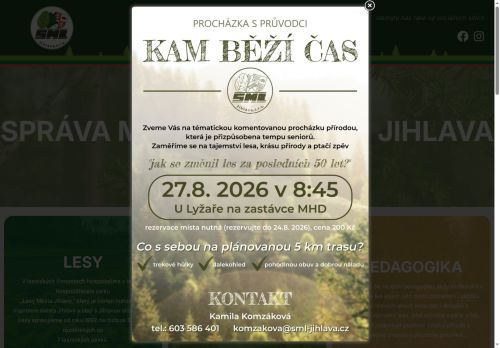 Webové stránky Správa městských lesů Jihlava, s.r.o., Jihlava