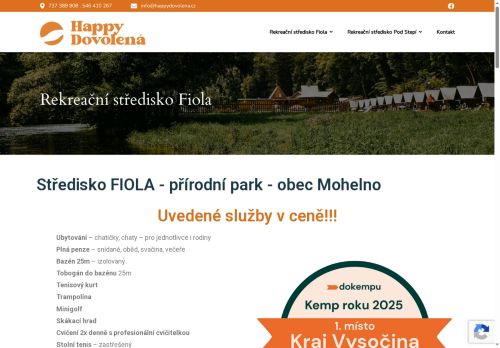 Zobrazit webové stránky Rekreační středisko Fiola