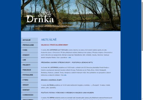 Zobrazit webové stránky Drnka