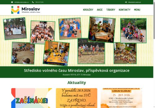 Zobrazit webové stránky Středisko volného času Miroslav
