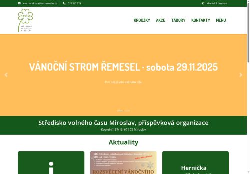 Zobrazit webové stránky Středisko volného času Miroslav