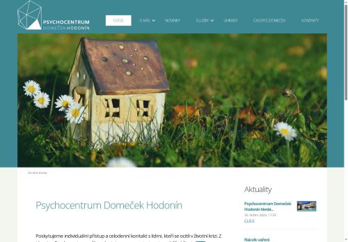 Webové stránky Psychocentrum Domeček Hodonín, o.p.s., Hodonín