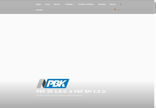 Webové stránky PBK BM s.r.o., Brno