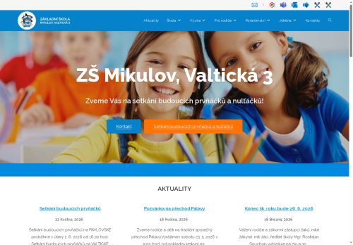 Zobrazit webové stránky Základní škola Mikulov, Valtická 3