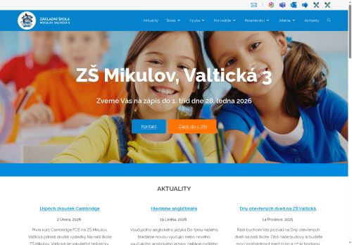 Zobrazit webové stránky Základní škola Mikulov, Valtická 3