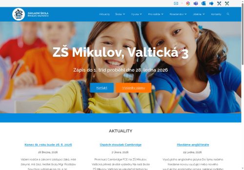 Zobrazit webové stránky Základní škola Mikulov, Valtická 3