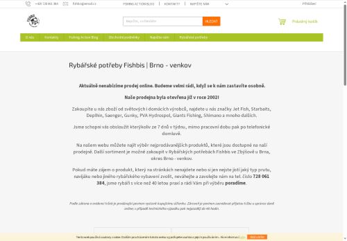 Zobrazit webové stránky Rybářské potřeby Fishbis