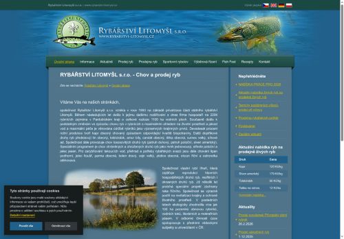 RYBÁŘSTVÍ LITOMYŠL s.r.o. nabízí práci na pozici Řidič/ka nákladního vozidla v obci Litomyšl
