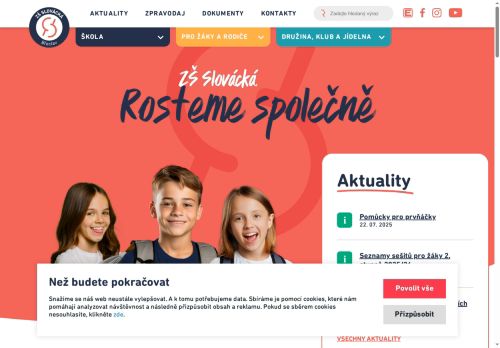 Zobrazit webové stránky ZŠ Slovácká