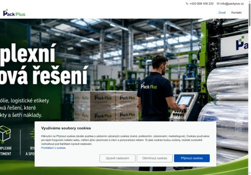 Webové stránky PACK PLUS s.r.o., Kuřim