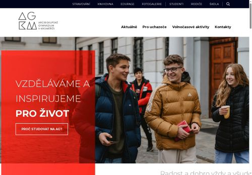 Webové stránky Arcibiskupské gymnázium v Kroměříži, Kroměříž