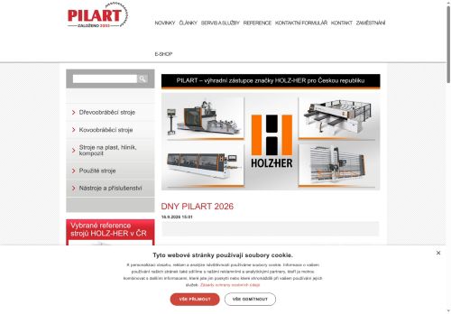 Zobrazit webové stránky Pilart stroje a.s