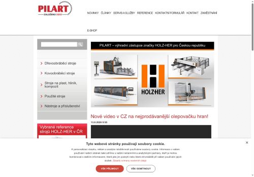 Zobrazit webové stránky Pilart stroje a.s