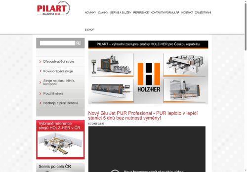 Zobrazit webové stránky Pilart stroje a.s