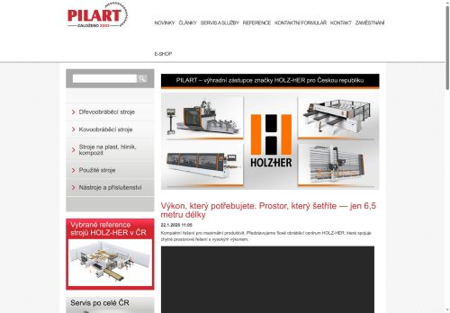 Zobrazit webové stránky Pilart stroje a.s