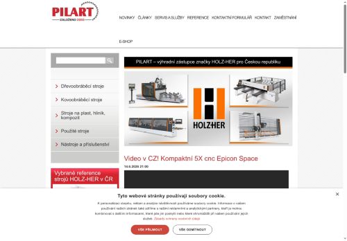 Zobrazit webové stránky Pilart stroje a.s