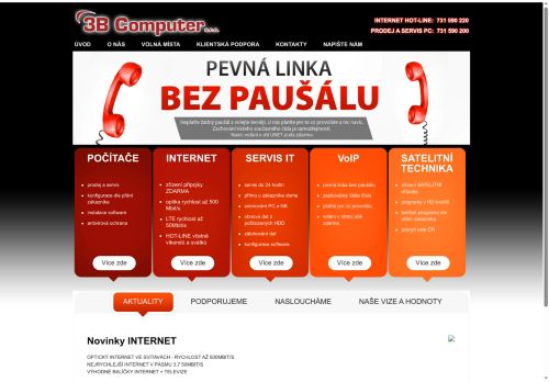 Webové stránky 3BComputer, s.r.o., Svitavy