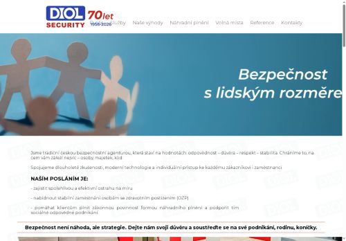 DIOL družstvo nabízí práci na pozici Pracovník ostrahy/recepce v obci Brno