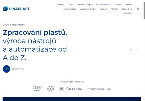 Webové stránky LINAPLAST s.r.o., Kralice na Hané
