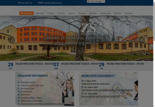 Webové stránky Základní škola Jihlava,Kollárova 30, příspěvková organizace, Jihlava