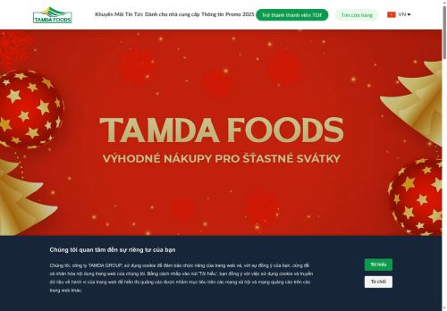 Webové stránky TAMDA FOODS s.r.o., Praha