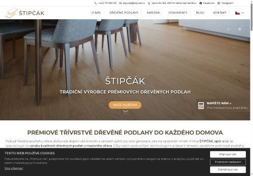 ŠTIPČÁK, spol. s r.o. nabízí práci na pozici dělník/ce dřevovýroby - obsluha strojů v obci Javorník