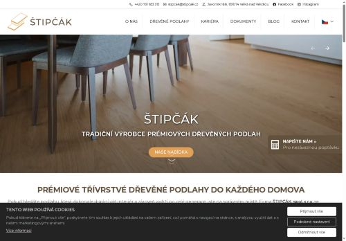 ŠTIPČÁK, spol. s r.o. nabízí práci na pozici dělník/ce dřevovýroby - obsluha strojů v obci Javorník