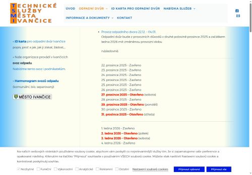 Zobrazit webové stránky Odpadní dvůr