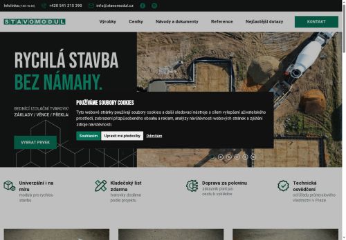 Webové stránky STAVOMODUL s.r.o., Čebín