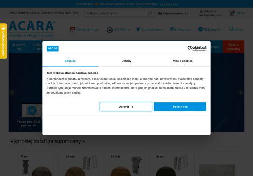 Webové stránky ACARA PRAHA,s.r.o., Svitavy