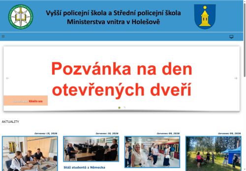 Webové stránky Vyšší policejní škola a Střední policejní škola Ministerstva vnitra v Holešově, Holešov