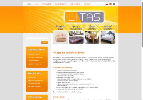LITAS, s.r.o. nabízí práci na pozici Stolař, truhlář (m/ž) v obci Tasov