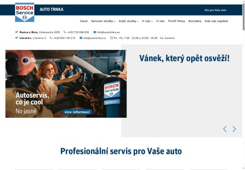 Webové stránky AUTO TRNKA s.r.o., Rosice