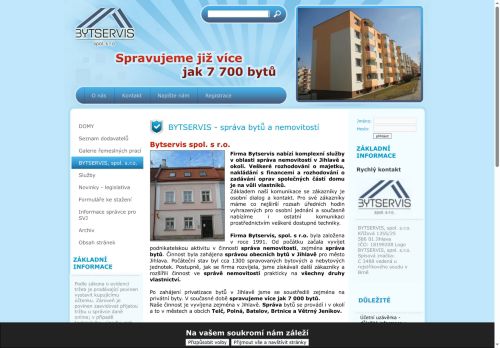 Bytservis, spol. s r. o. nabízí práci na pozici Všeobecní administrativní pracovníci (m/ž) v obci Jihlava