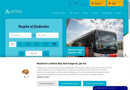 ARRIVA autobusy a.s. nabízí práci na pozici ŘIDIČ/KA AUTOBUSU v obci Městec Králové