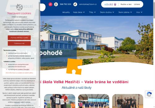 Webové stránky Základní škola Velké Meziříčí, Školní 2055, příspěvková organizace, Velké Meziříčí