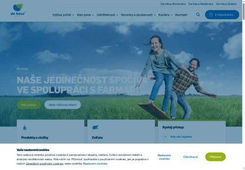Zobrazit webové stránky De Heus, a.s.