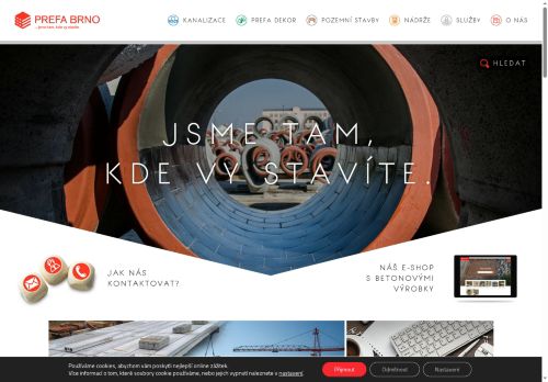 Webové stránky Prefa Brno a.s., Hodonín