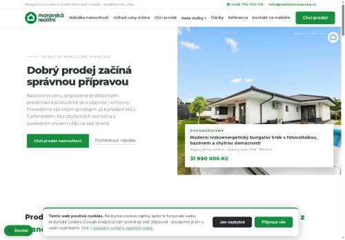Zobrazit webové stránky Realitní kancelář Ivančice - Realitní Moravská