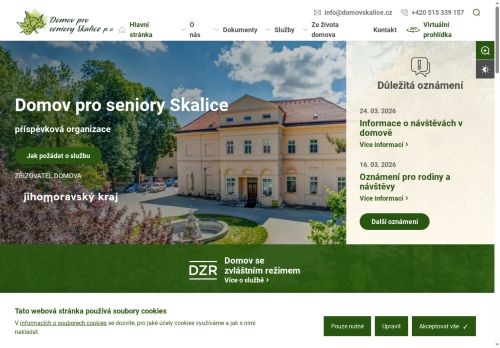 Domov pro seniory Skalice, příspěvková organizace nabízí práci na pozici Pracovník v sociálních službách - přímá obslužná péče  m/ž v obci Skalice