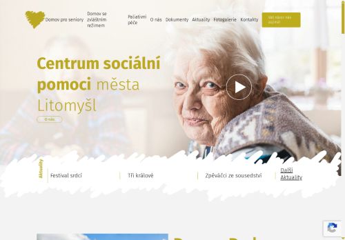 Webové stránky Centrum sociální pomoci města Litomyšl, Litomyšl