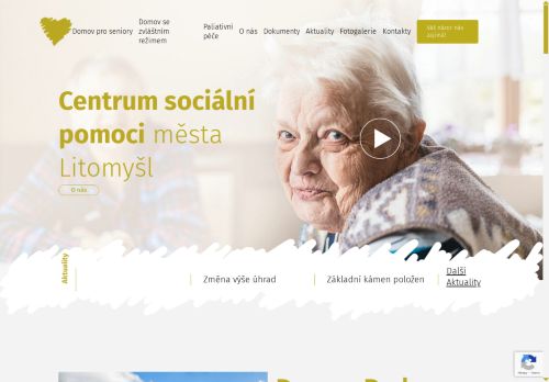 Webové stránky Centrum sociální pomoci města Litomyšl, Litomyšl