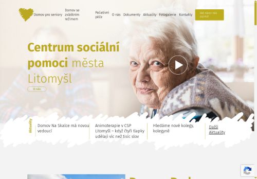 Webové stránky Centrum sociální pomoci města Litomyšl, Litomyšl