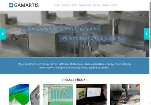 Webové stránky GAMARTIS s.r.o., Žatčany
