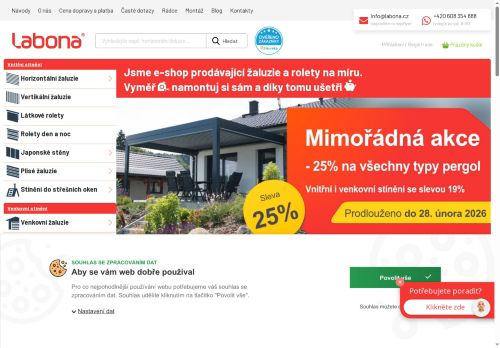 Webové stránky Labona s.r.o. - ISOTRA HOLDING a.s., Rosice