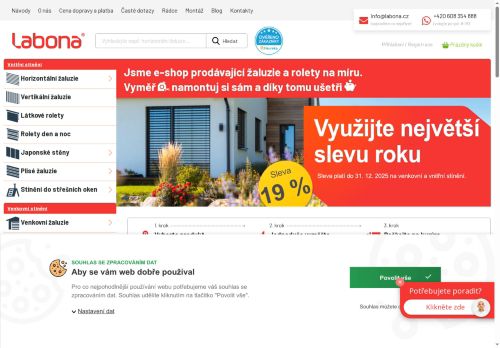 Webové stránky Labona s.r.o., Rosice