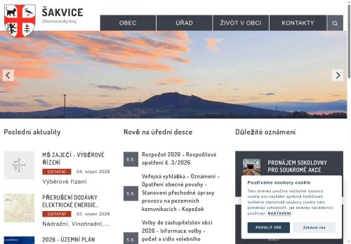 Obec Šakvice nabízí práci na pozici PRACOVNÍK/ PRACOVNICE PRO OBSLUHU ČOV v obci Šakvice